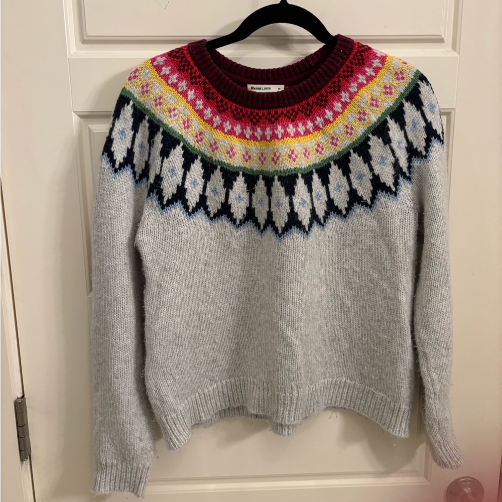Marine Layer Multicolor Crew Neck Sweater